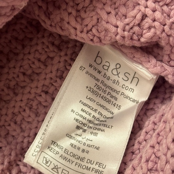 NEW Ba&sh Bash  Gaspard Tweed Cardigan Jacket In Purple Lilac | size 1 / S - Picture 10 of 13